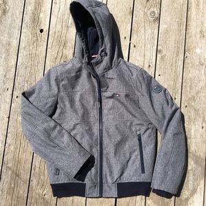 Tommy Hilfiger Men’s Softshell Bomber Jacket Grey